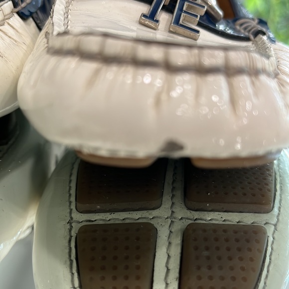 Ice Iceberg Leather Drivers Shoes White / Blue  8 - Picture 13 of 15